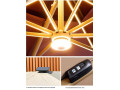 Зонт садовый большой - 300x300 см, с LED подсветкой, белый